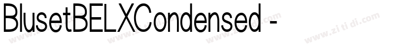 BlusetBELXCondensed 字体转换